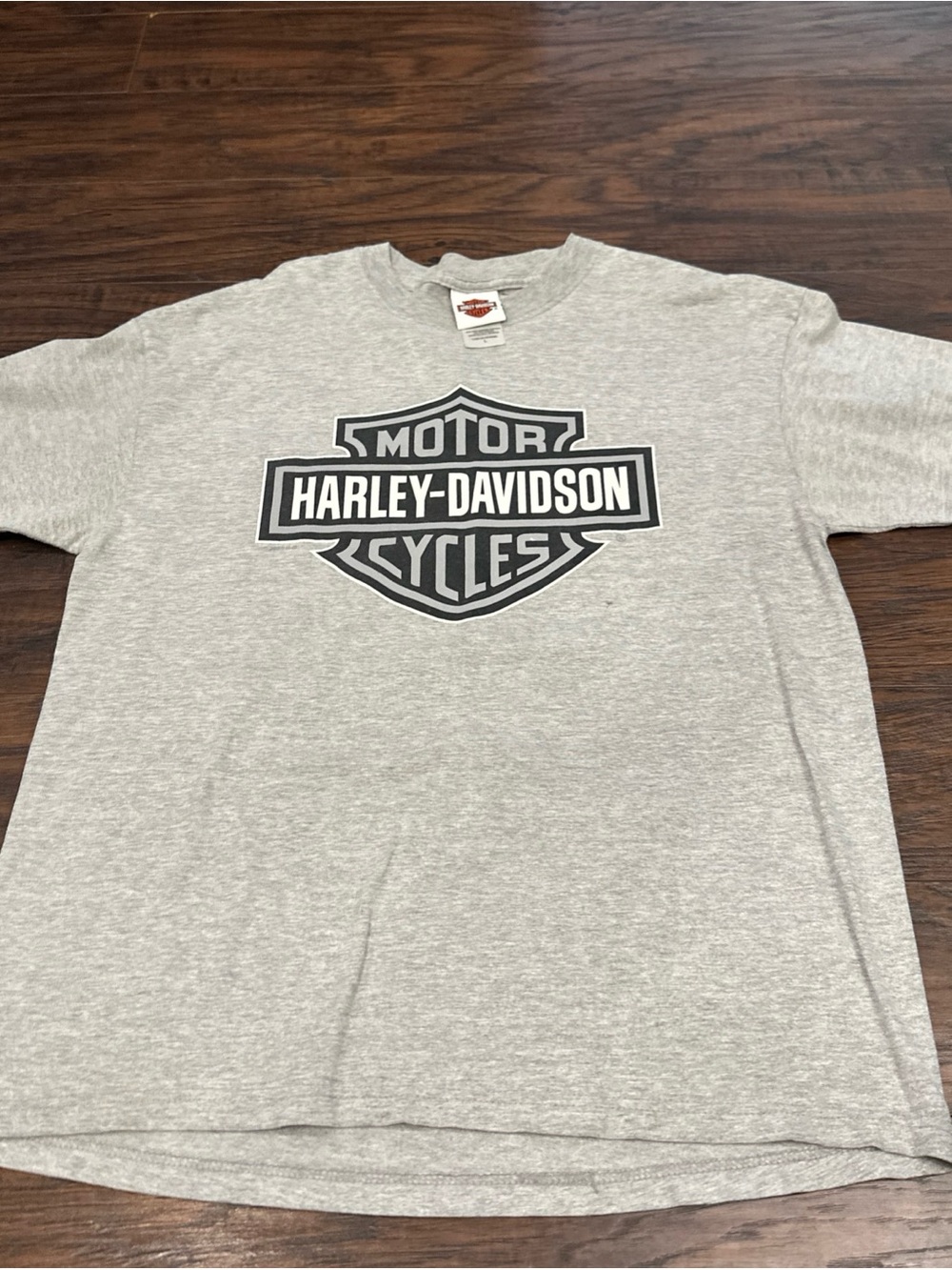 Harley-Davidson Gray & Black Shield Logo Short Sleeve Tee